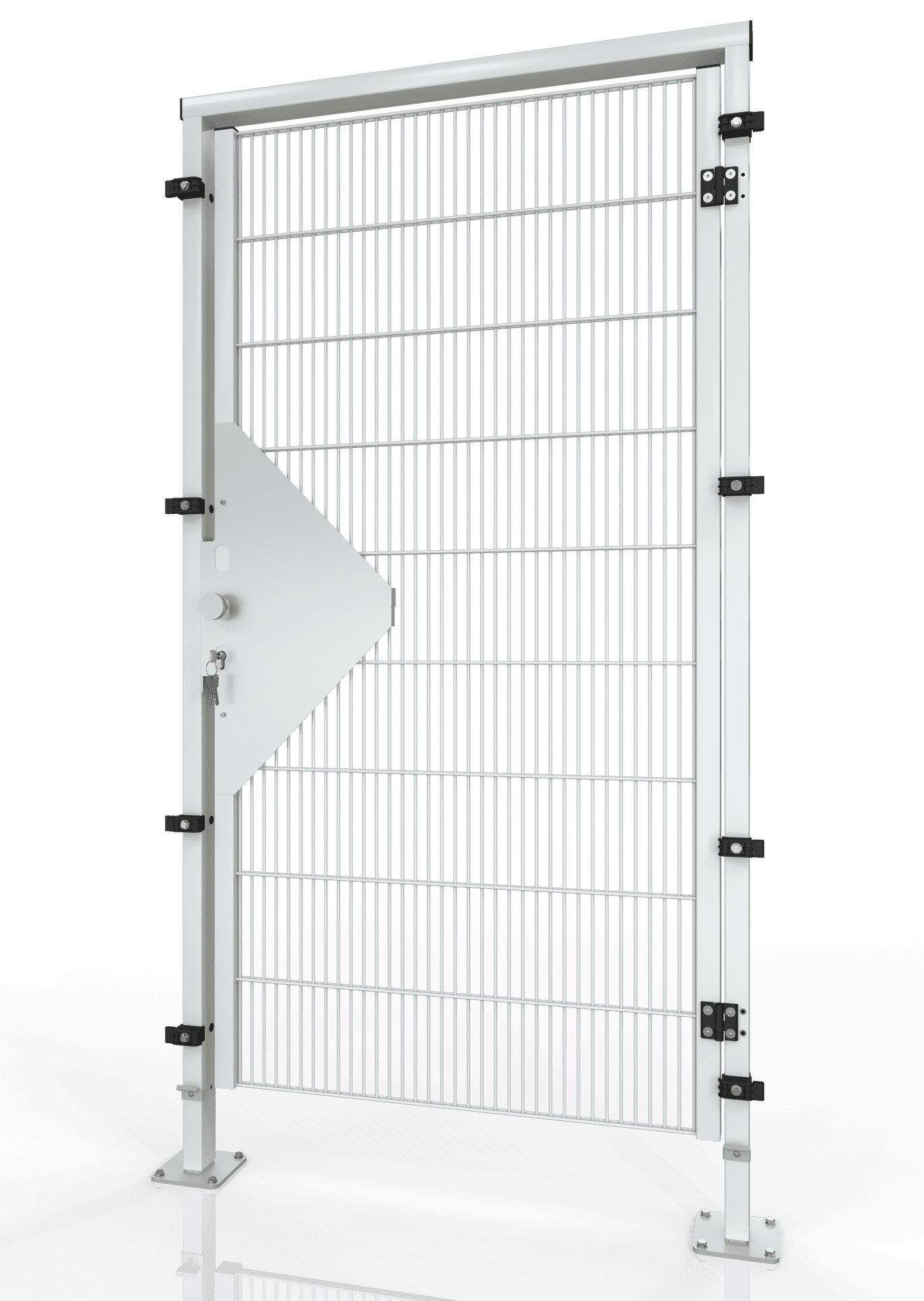 Drehtür für Gittertrennwand ECONFENCE® BASIC LINE TS01 1000x2000 RAL7035