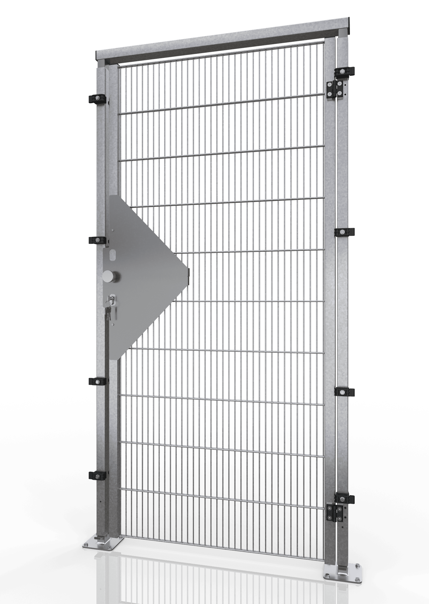 Drehtür für Gittertrennwand ECONFENCE® BASIC LINE ZINK TS01 1000x2000MM