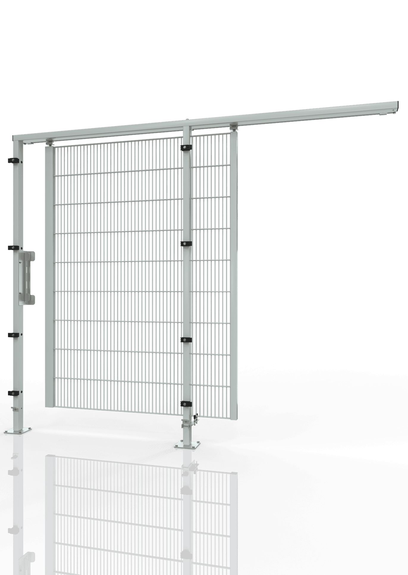 Schiebetür für Gittertrennwand ECONFENCE® BASIC LINE GH01 1200x2000 RAL7035