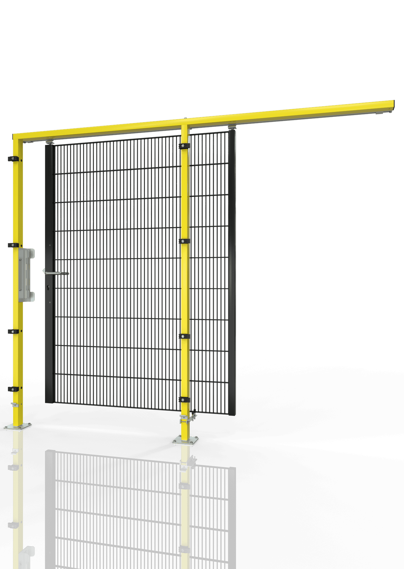Schiebetür für Maschinenschutzgitter ECONFENCE® BASIC LINE BT01 1200x2000 RAL1021-9005