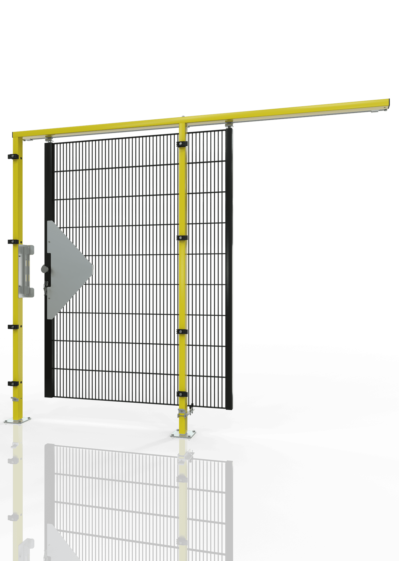 Schiebetür für Maschinenschutzgitter ECONFENCE® BASIC LINE TS01 1200x2000 RAL1021-9005
