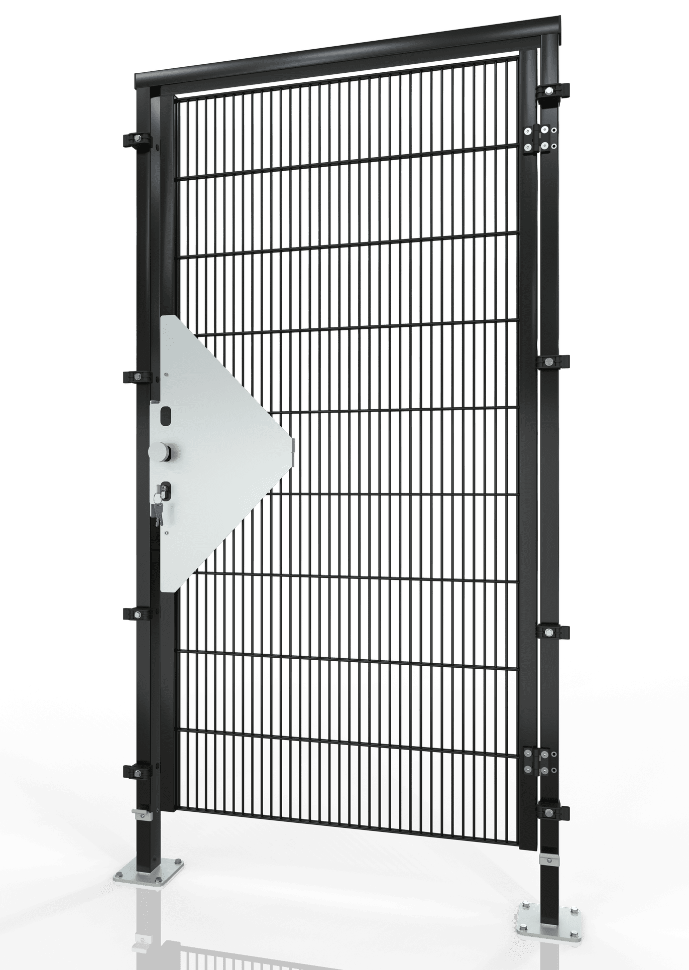 Drehtür für Maschinenschutzgitter ECONFENCE® BASIC LINE TS01 1000x2000 RAL9005