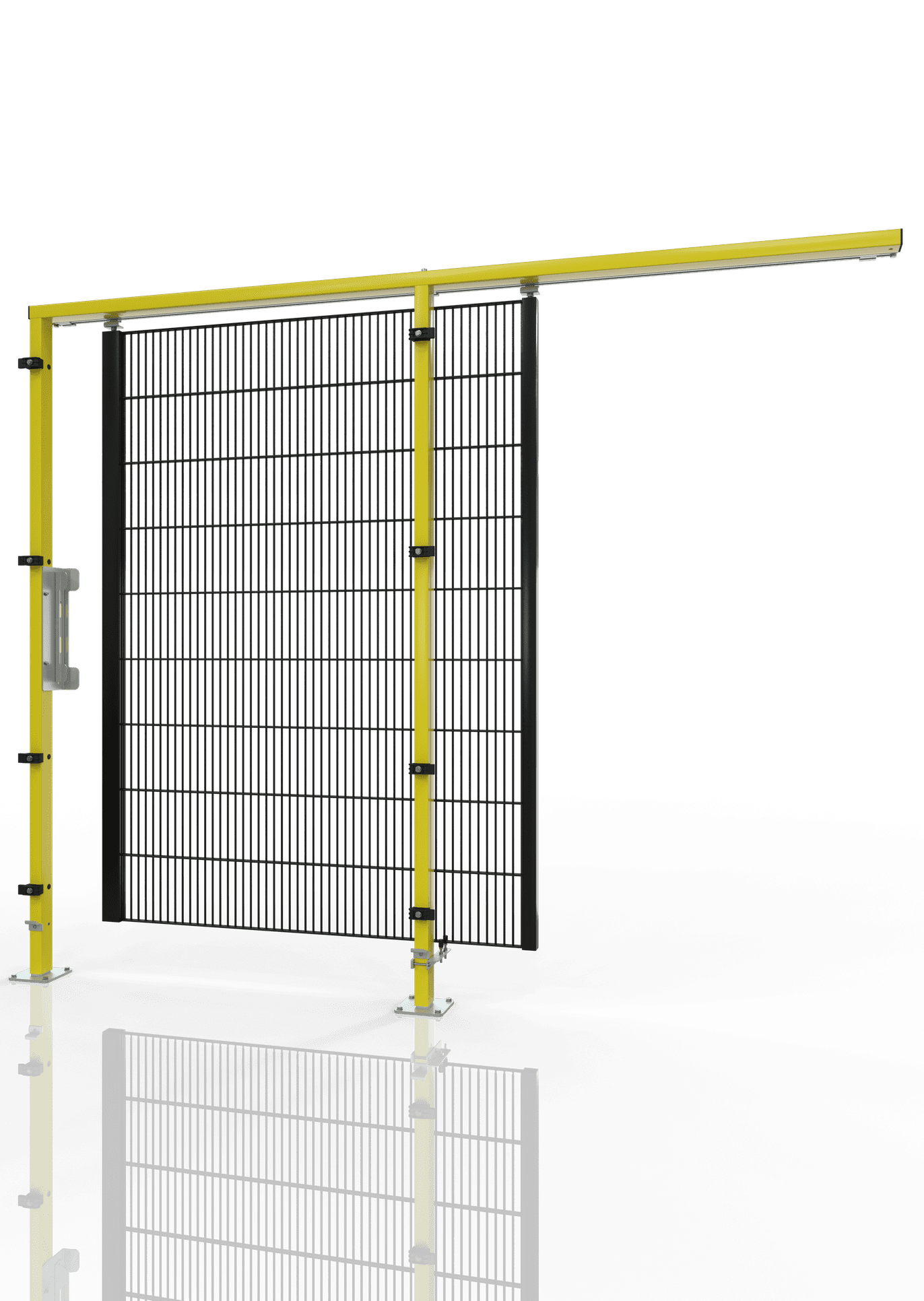 Schiebetür für Maschinenschutzgitter ECONFENCE® BASIC LINE GH01 1200x2000 RAL1021-9005