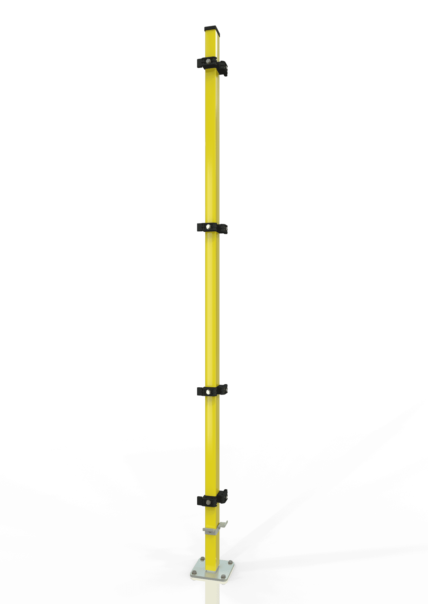 ECKPFOSTEN LINKS ECONFENCE® MEDIUM LINE 2000MM - RAL 1021